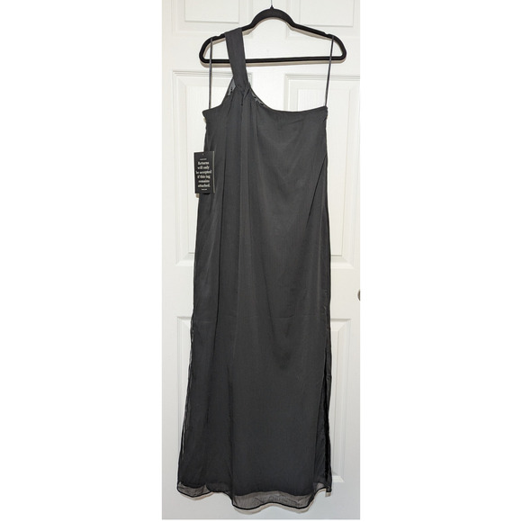 Tuckernuck Pomander Place Black Soleil Gown One Shoulder Formal Maxi Dress, M - Picture 10 of 14